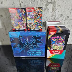 Pokémon TCG Phantasmal Flames & Mega Evolution Booster Bundle Lot Sealed